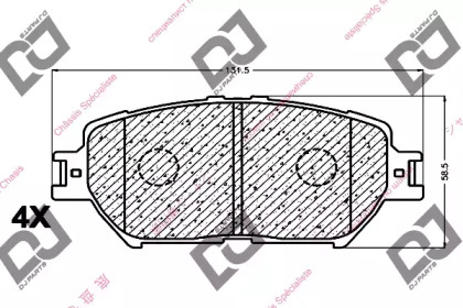 Комплект тормозных колодок DJ PARTS BP1137